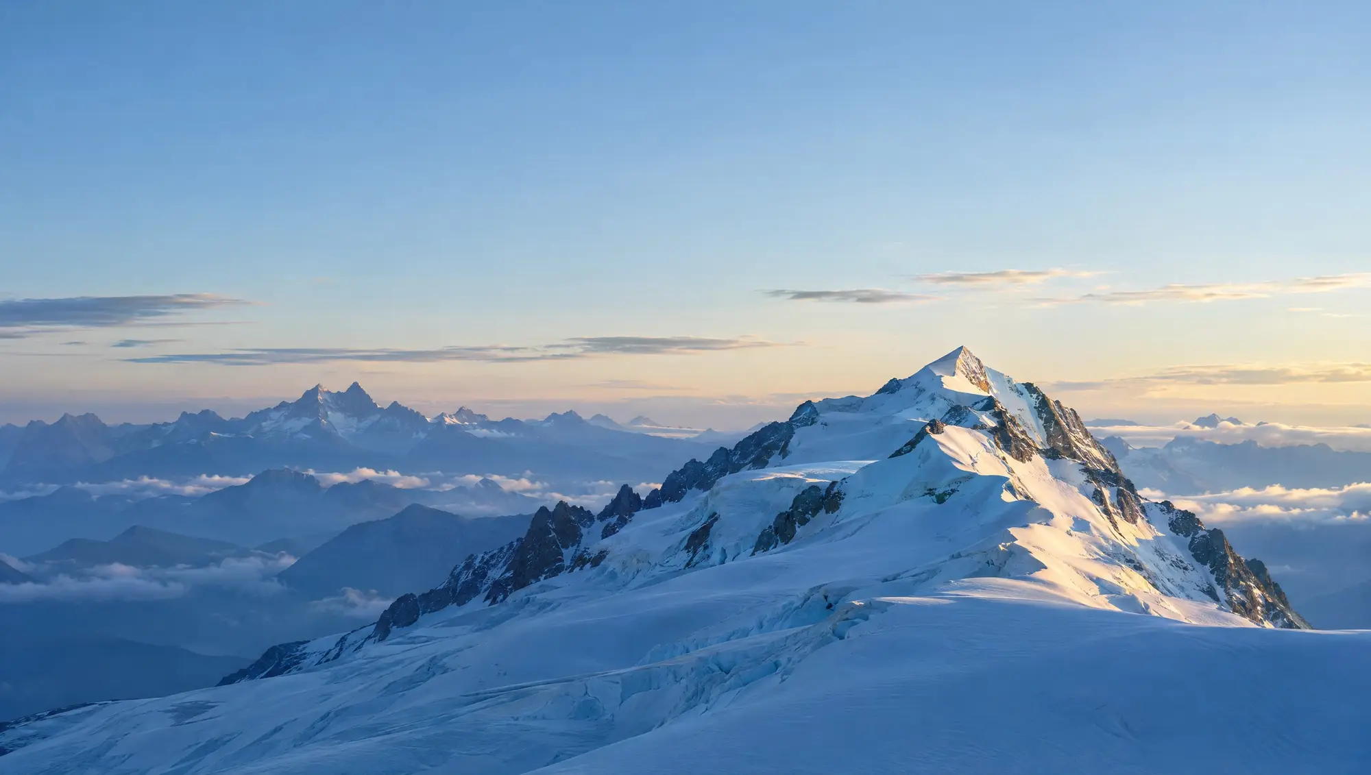 Alpine ridge at first light